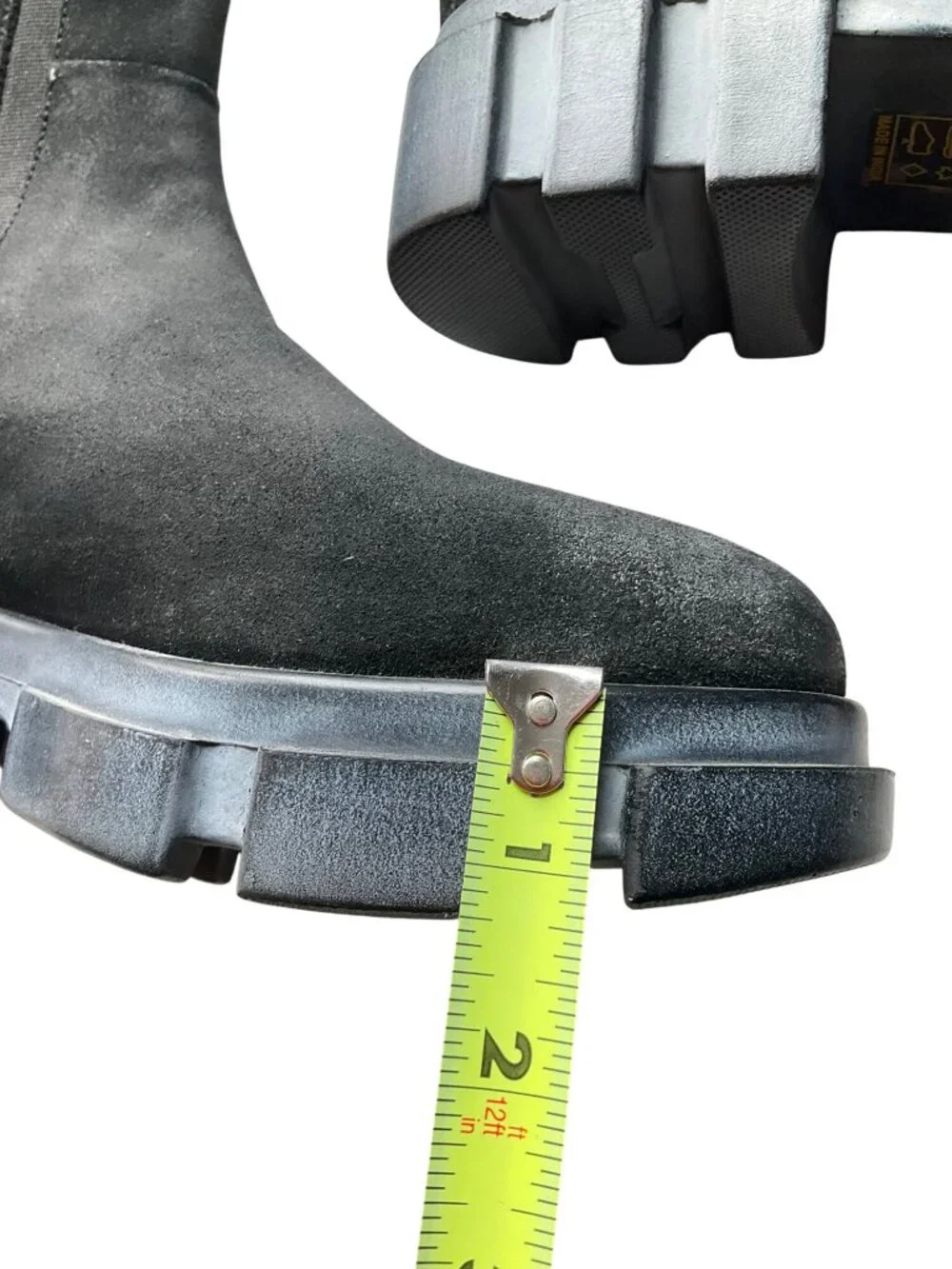 Free People 38 US 7.5-8 Brooks Chelsea Boots Distressed Suede Black Grunge